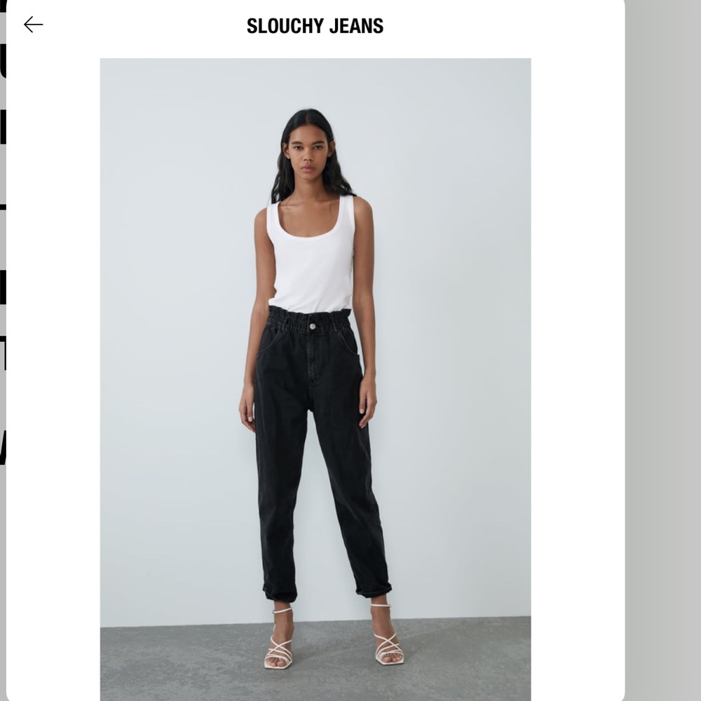 Zara Baggy Paper Bag Jean